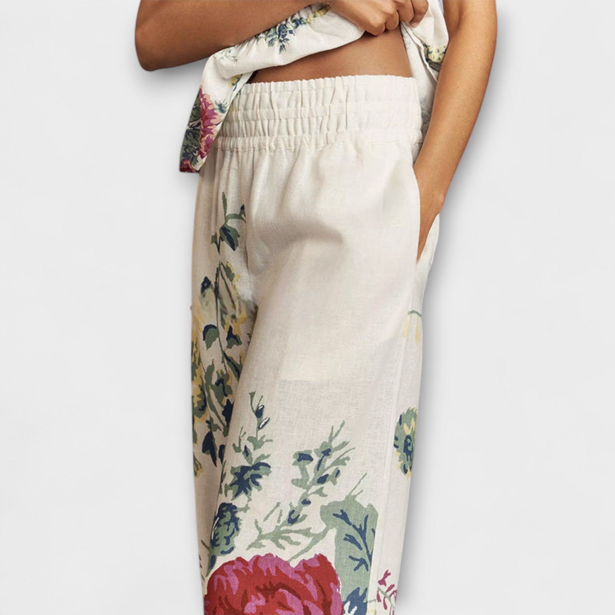 Indigo - Sommarblommönster Set
