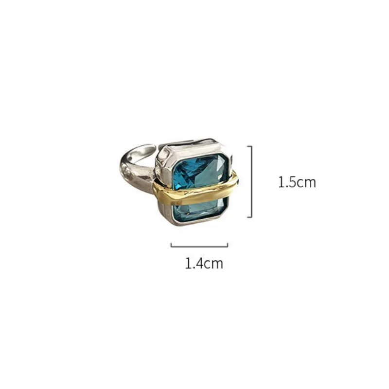 Blå Zirkon Silverring