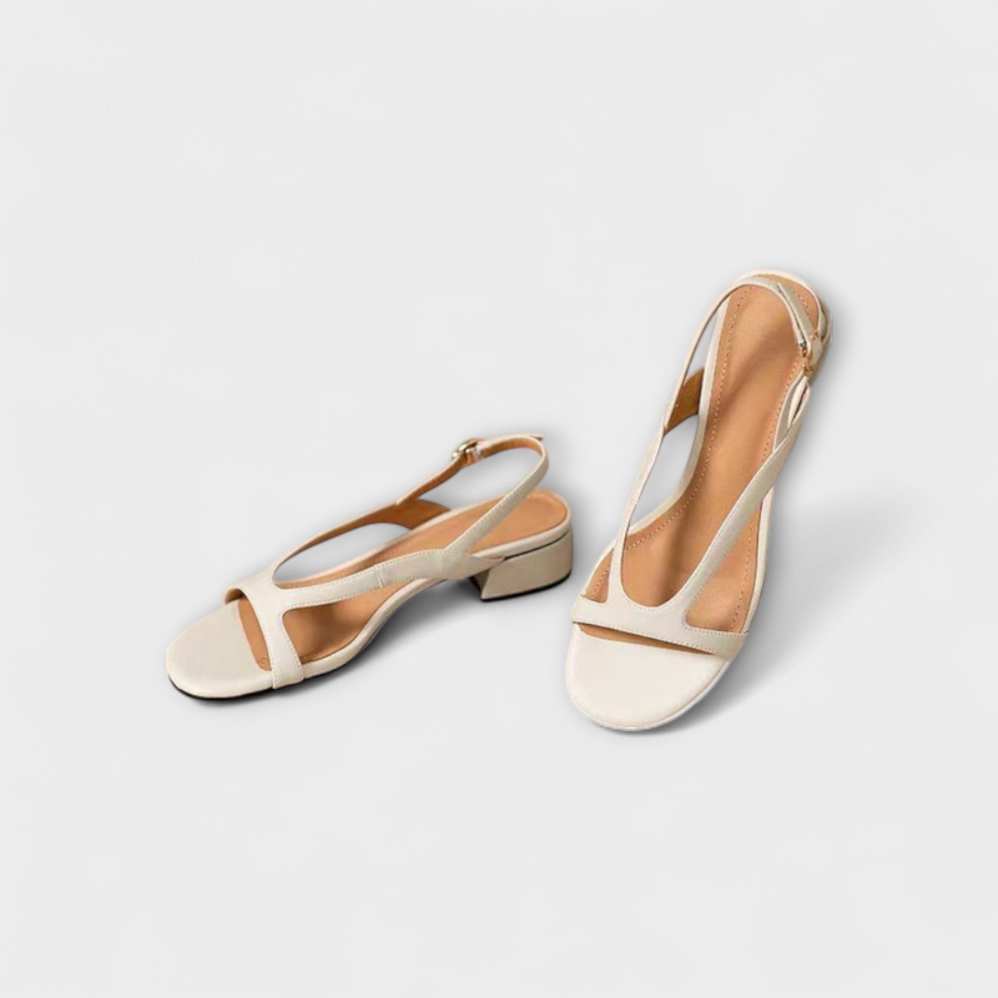 Evelyn - Eleganta Platta Sandaler Minna med Finslipad Finish