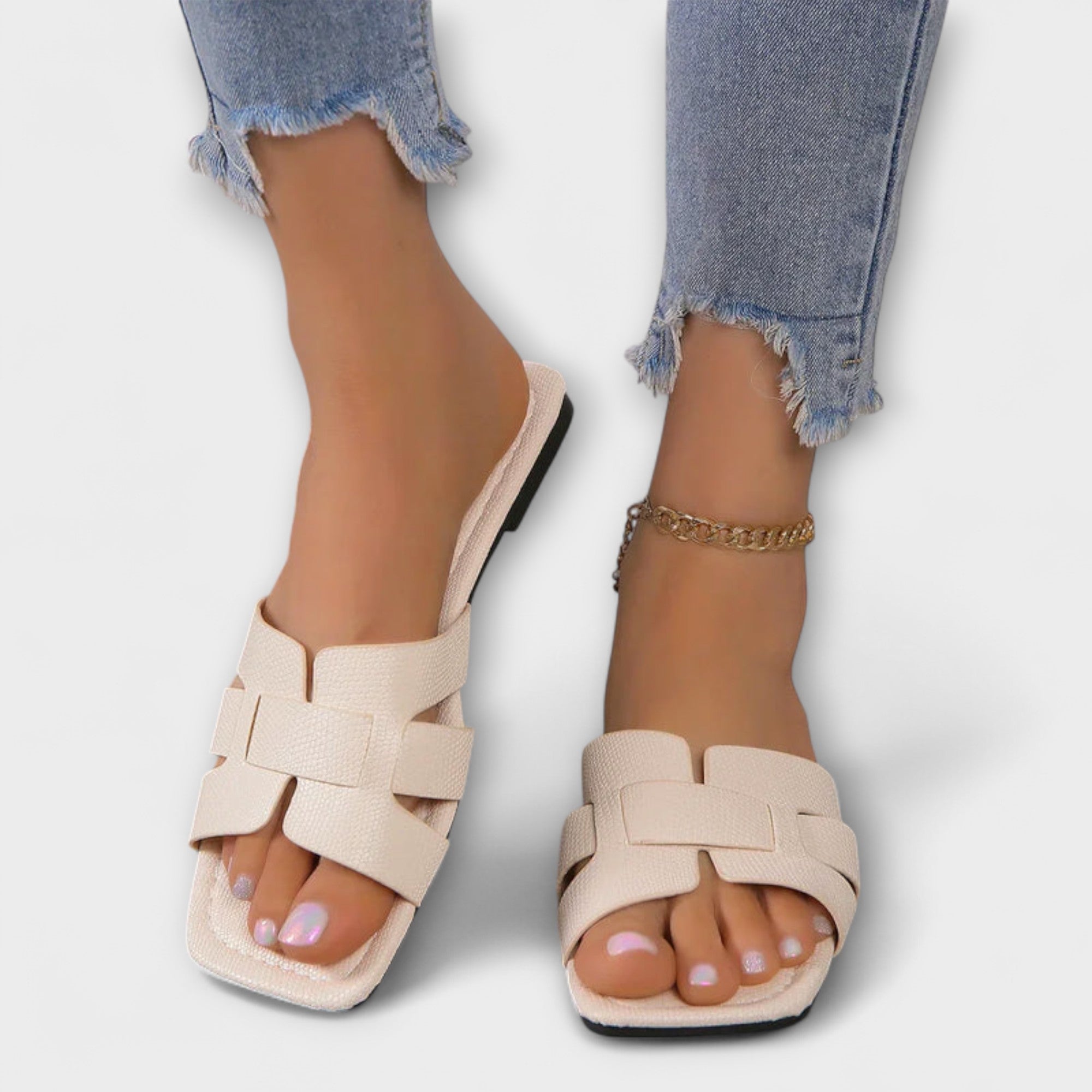 Diva - Platta Sandaler för Kvinnor