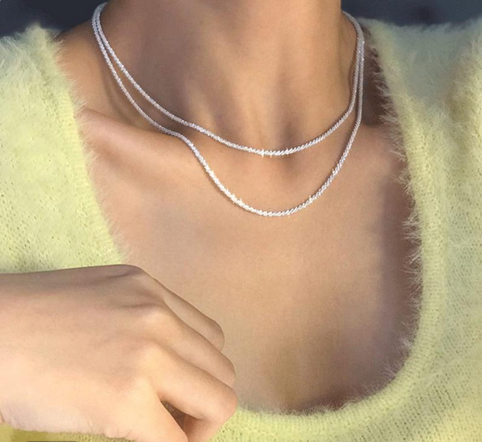 Stjärnljus Halsband Silver Set
