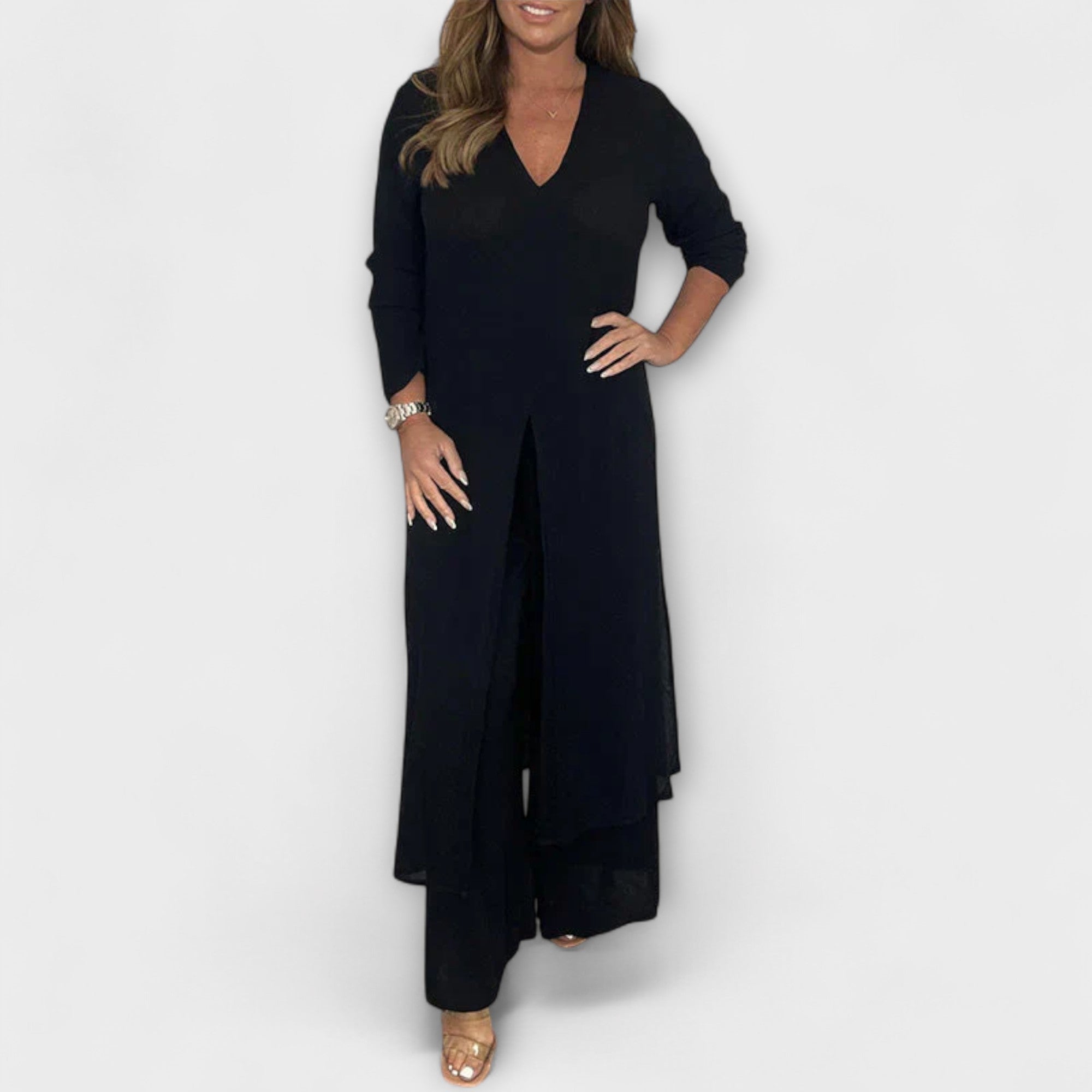 2-delat stiligt kvinnligt co-ord set
