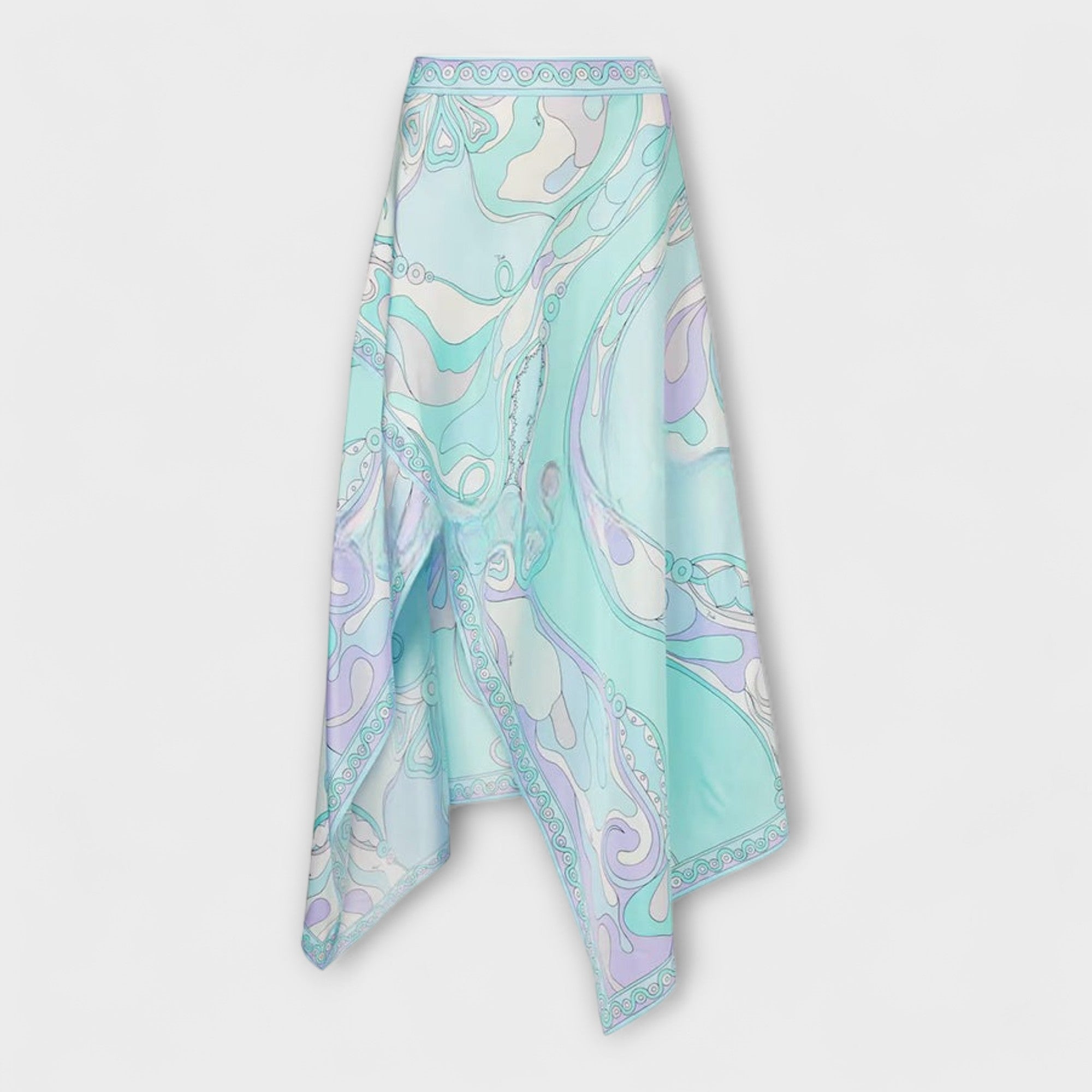 Everly - Set med Halterneck Top och Asymmetrisk Midi Kjol