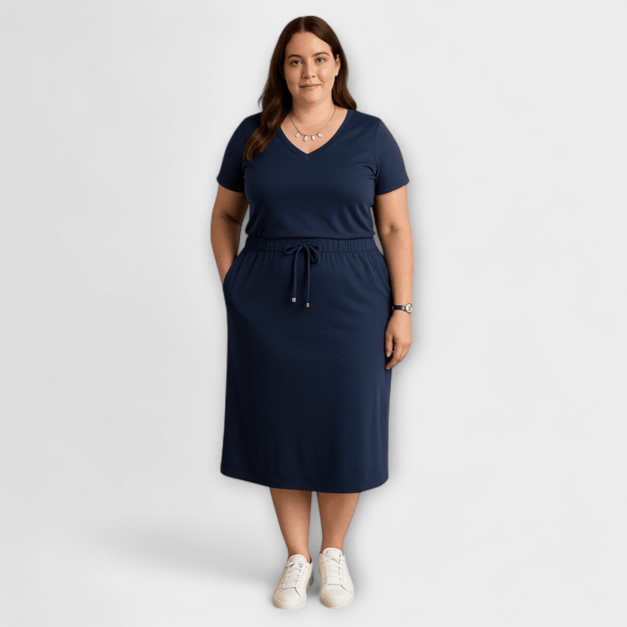 Danielle - Elegant V-ringad topp med kjol
