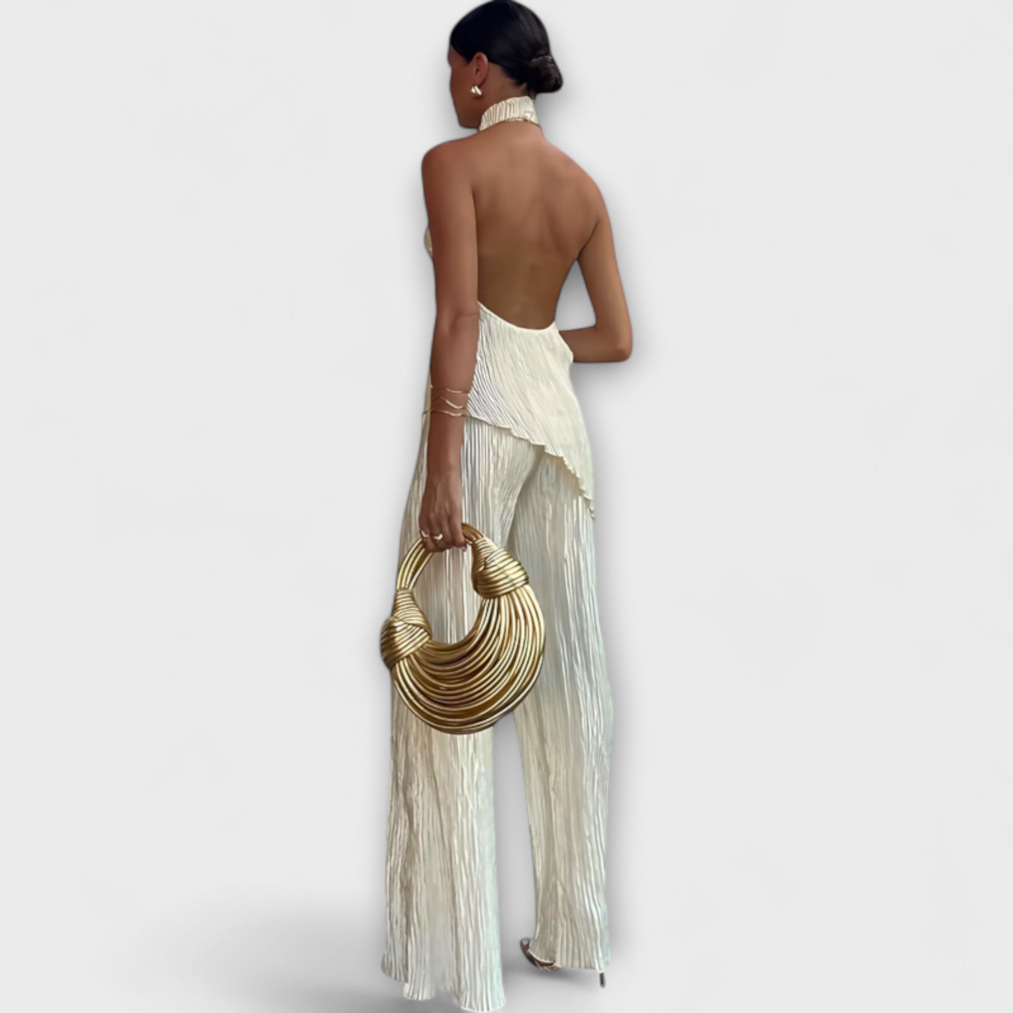 Pilarica - Elegant Plisserad Asymmetrisk Set