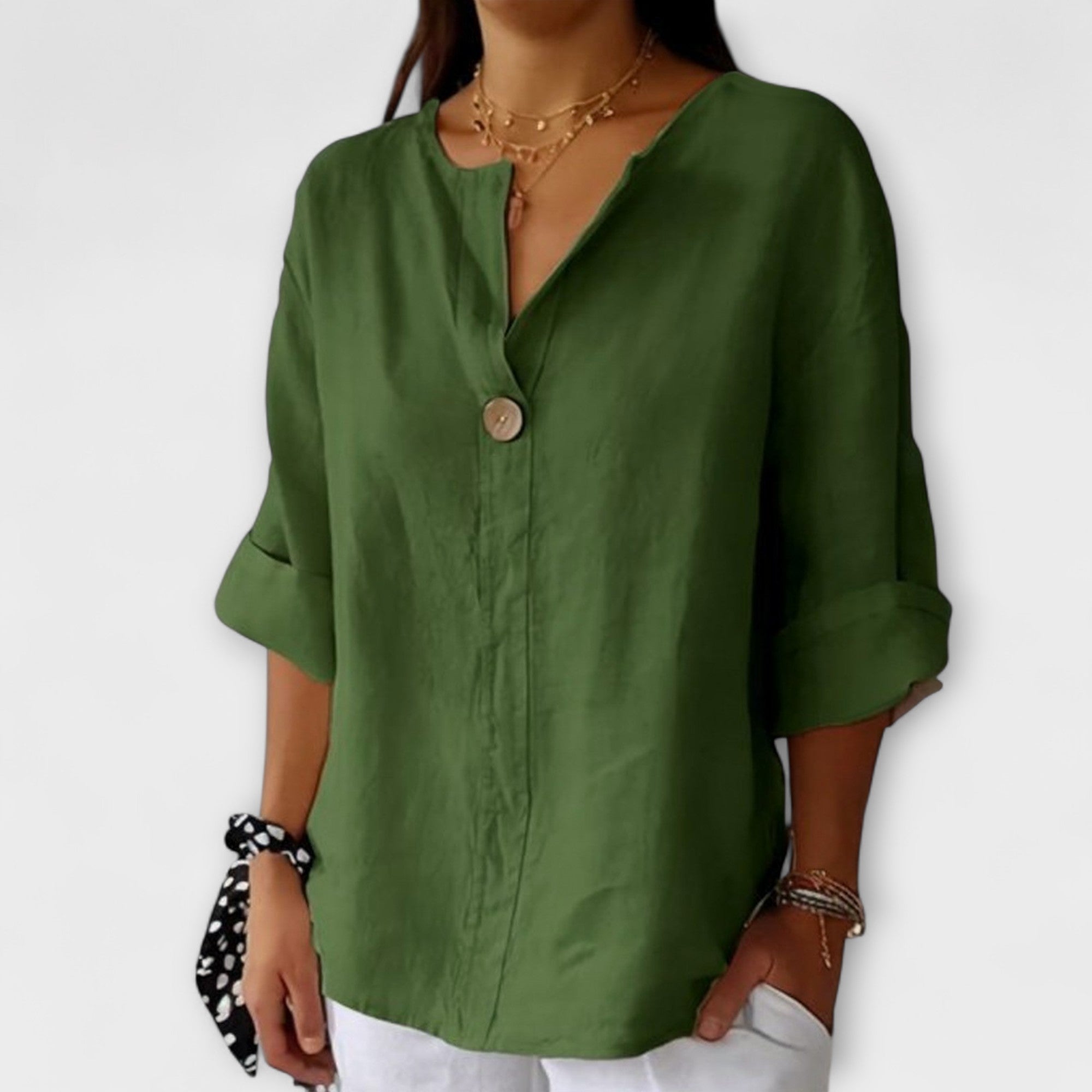 Nicole - Stilig Blus med V-ringning