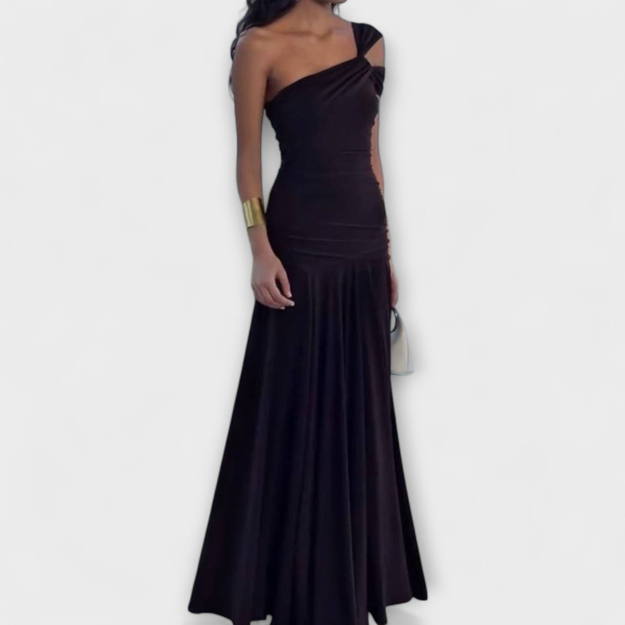Margot - Off-Shoulder Fitted Maxi Klänning