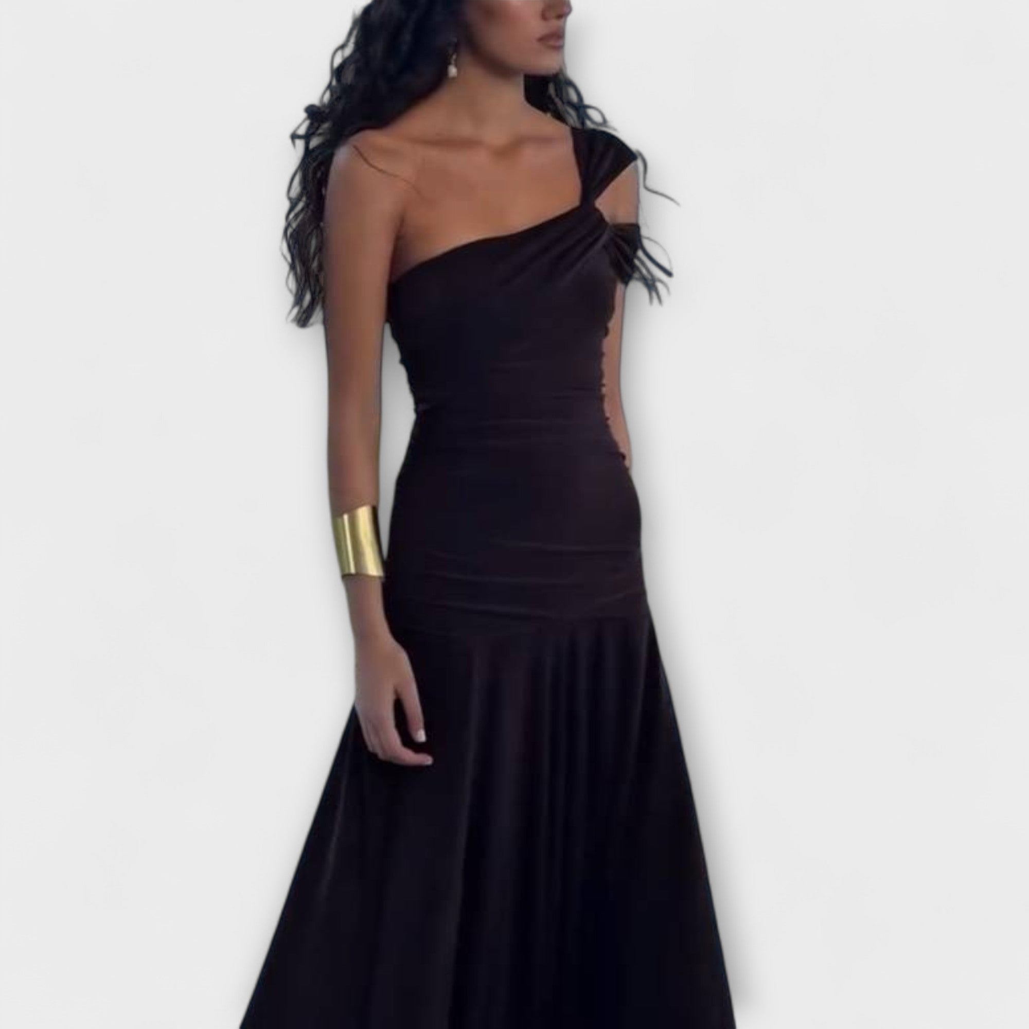 Margot - Off-Shoulder Fitted Maxi Klänning