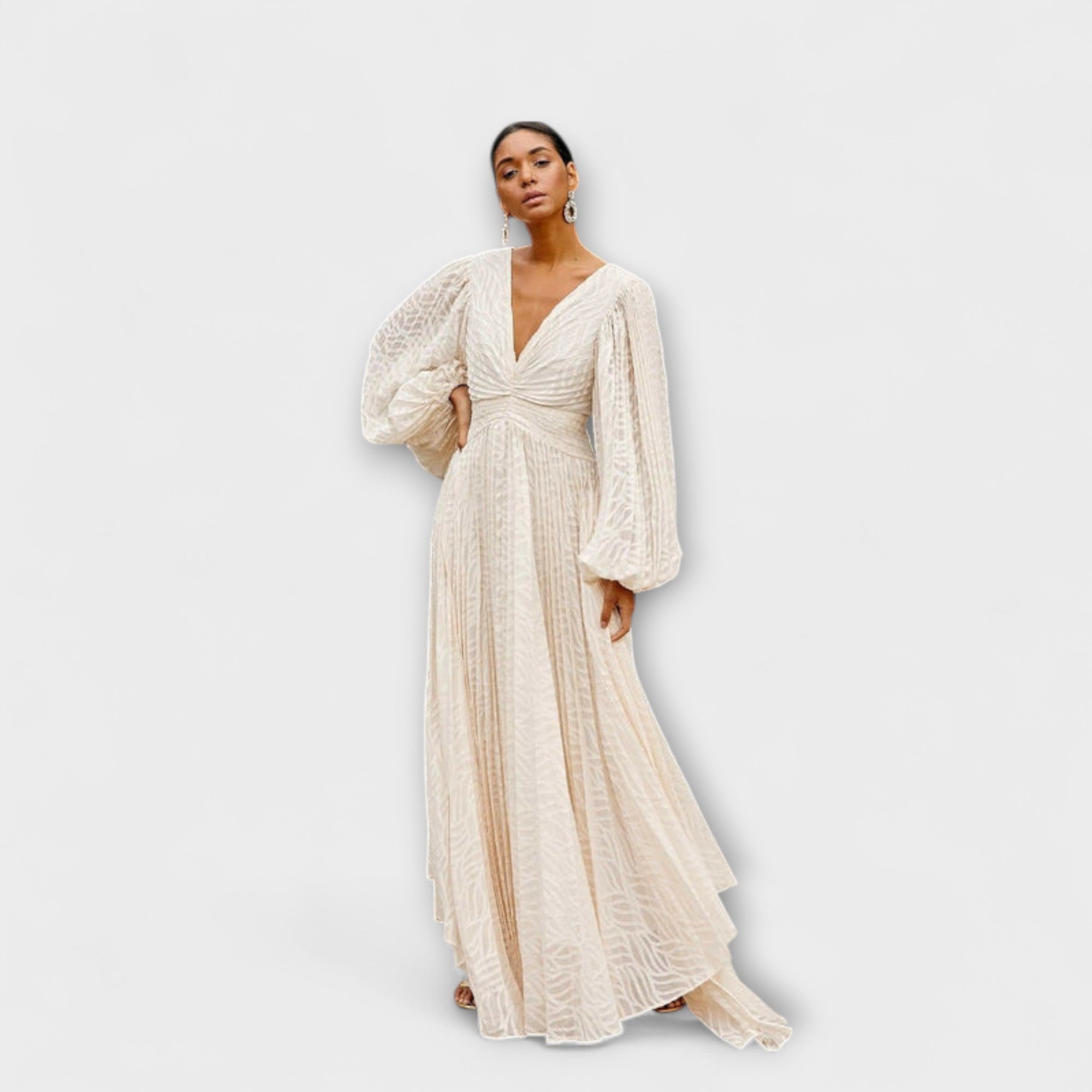 Elsa - Cream Maxi Klänning av Allegory