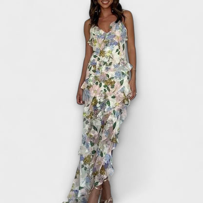 Indie - Volangklänning med Strap Print