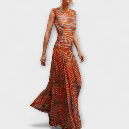 Phoenix - Glittrande Våg Mesh Bodysuit