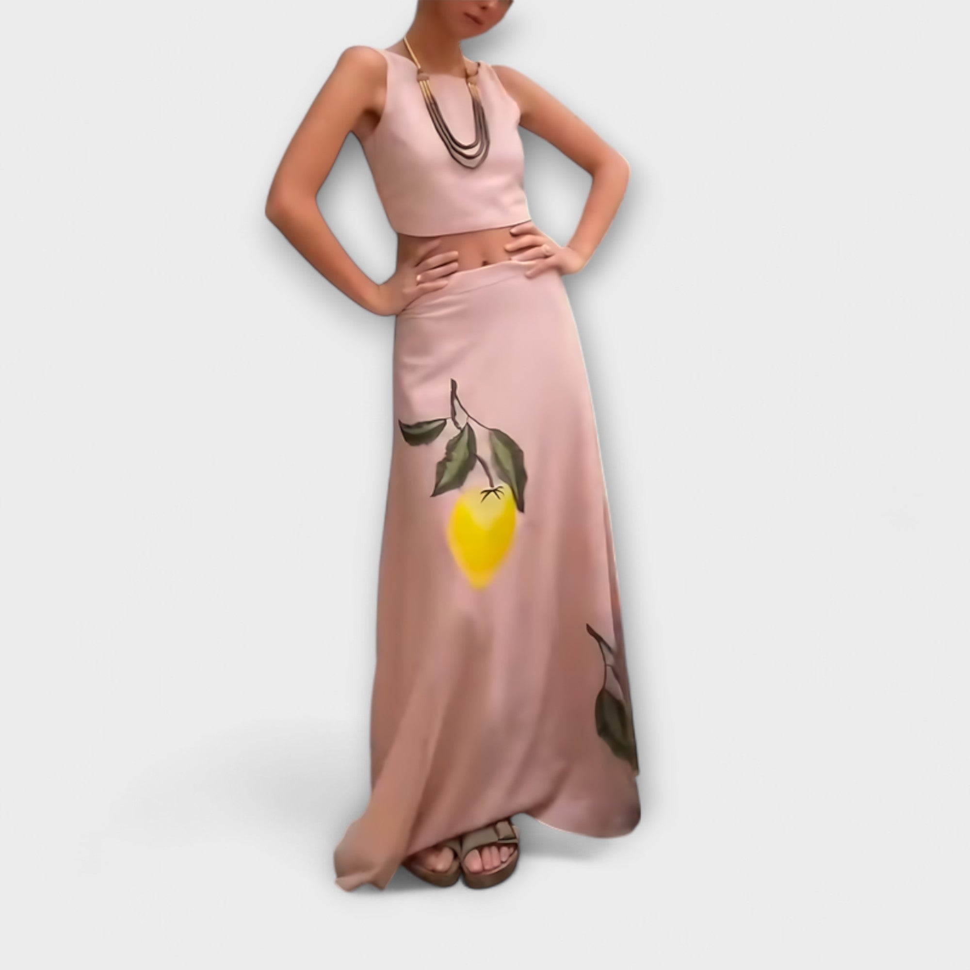 Cosima - Amalfi Print Midi Kjol