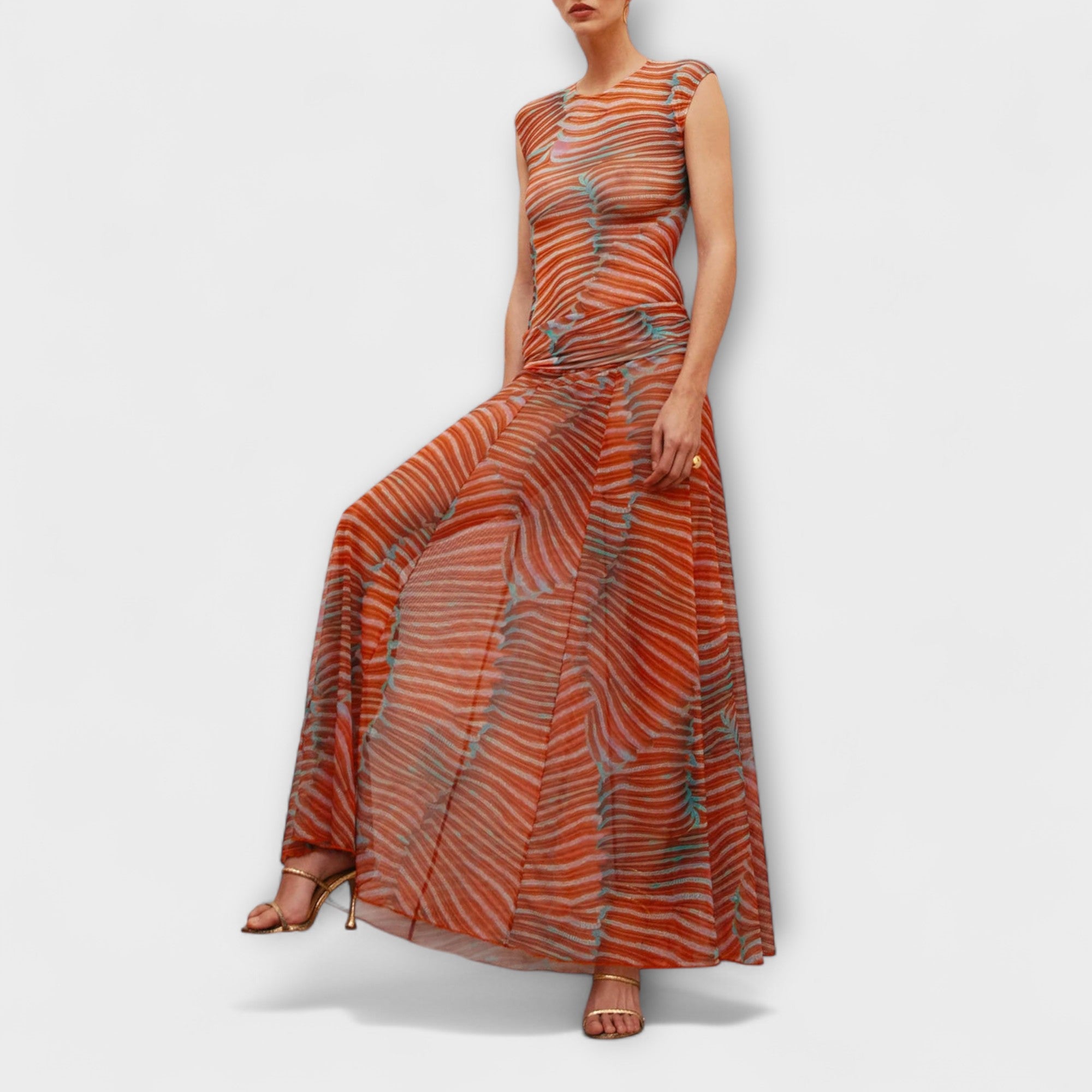 Phoenix - Glittrande Våg Mesh Bodysuit