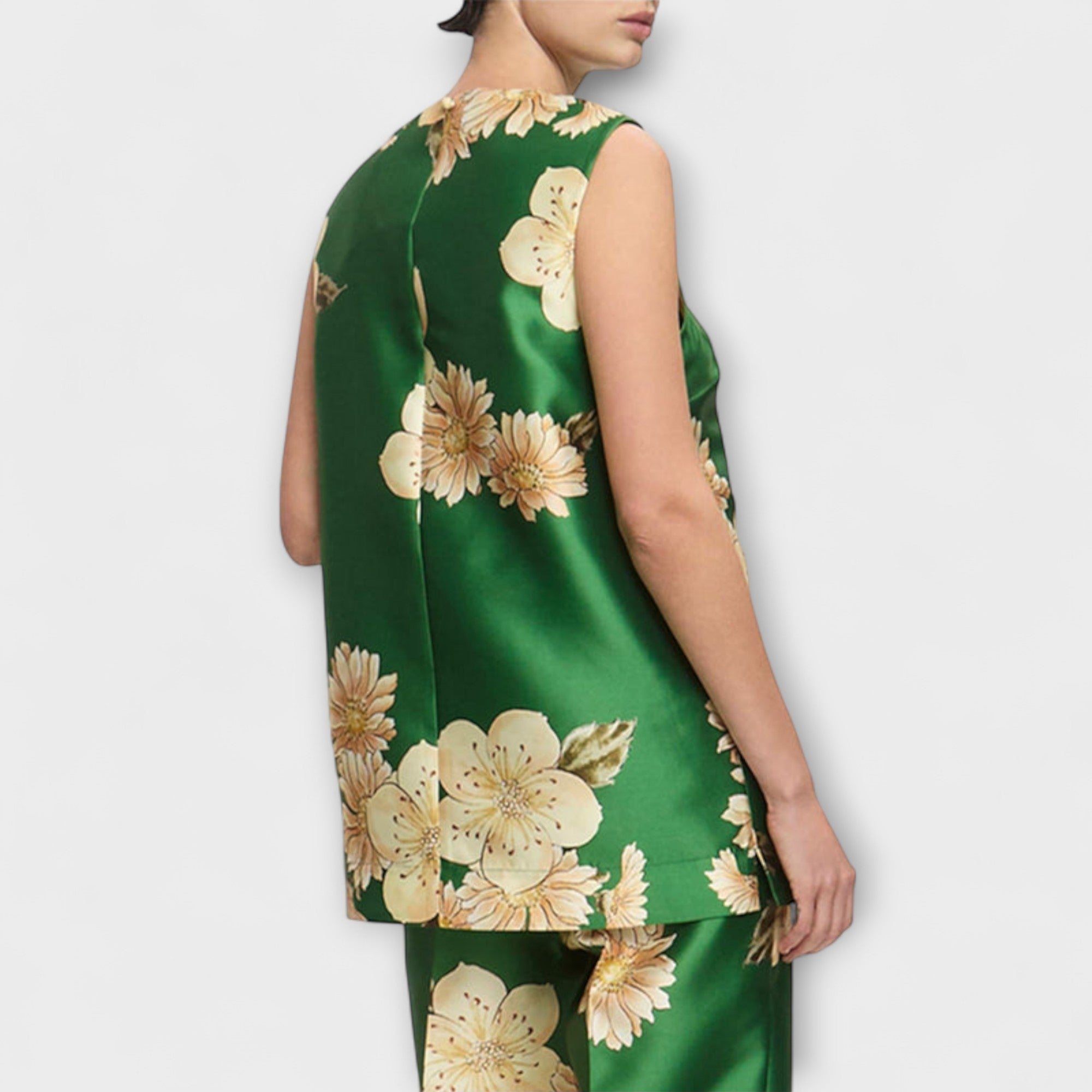 Clea - Sage ärmlös byxdress