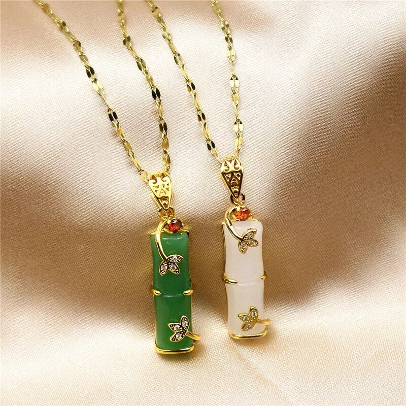 Jade Amulett Halsband