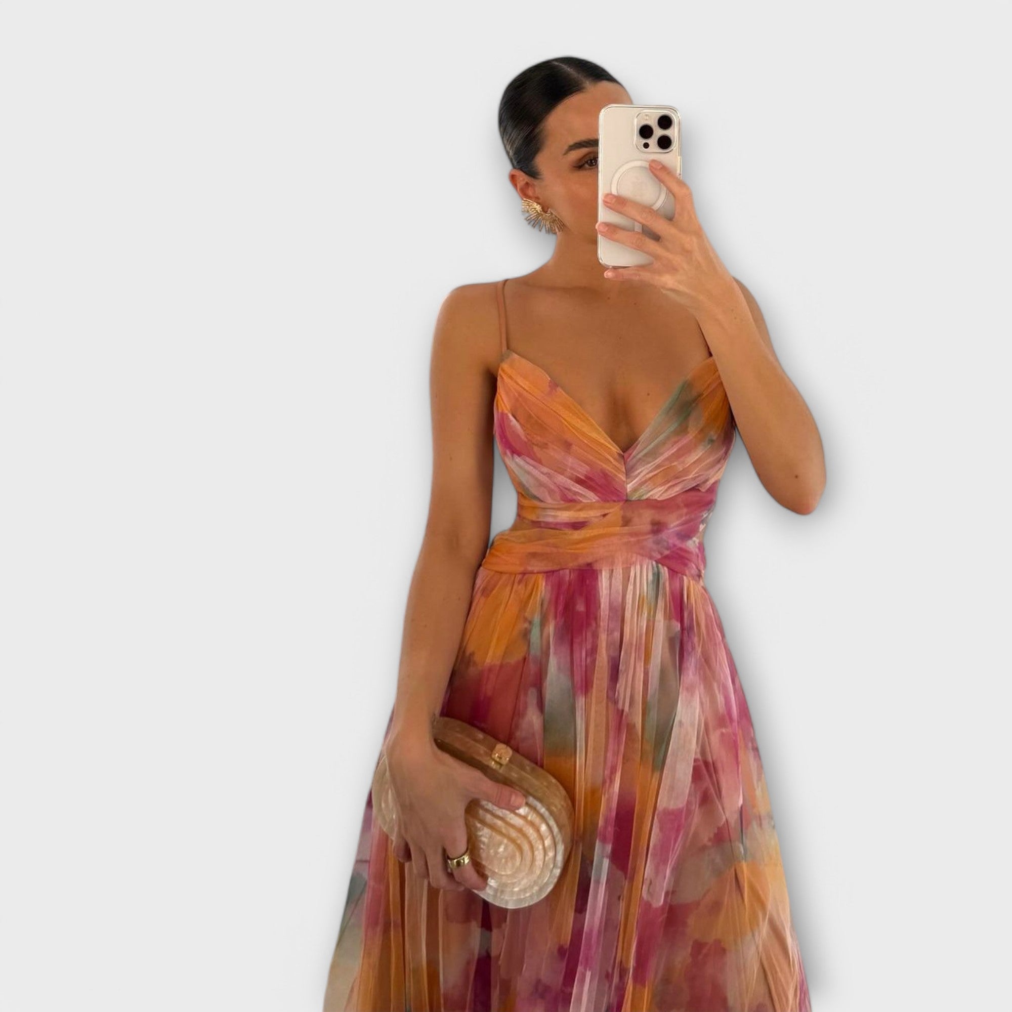 Annai Mesh Maxi Klänning - Elegant och Figurformande