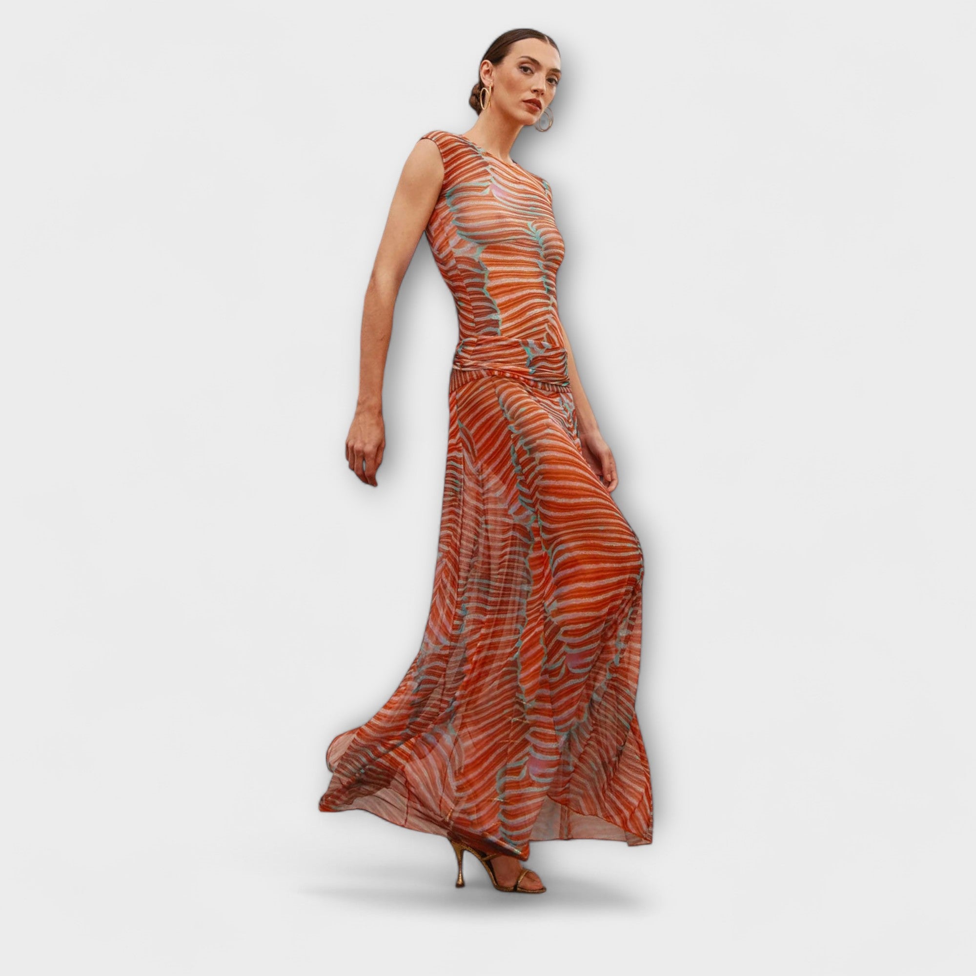 Phoenix - Glittrande Våg Mesh Bodysuit
