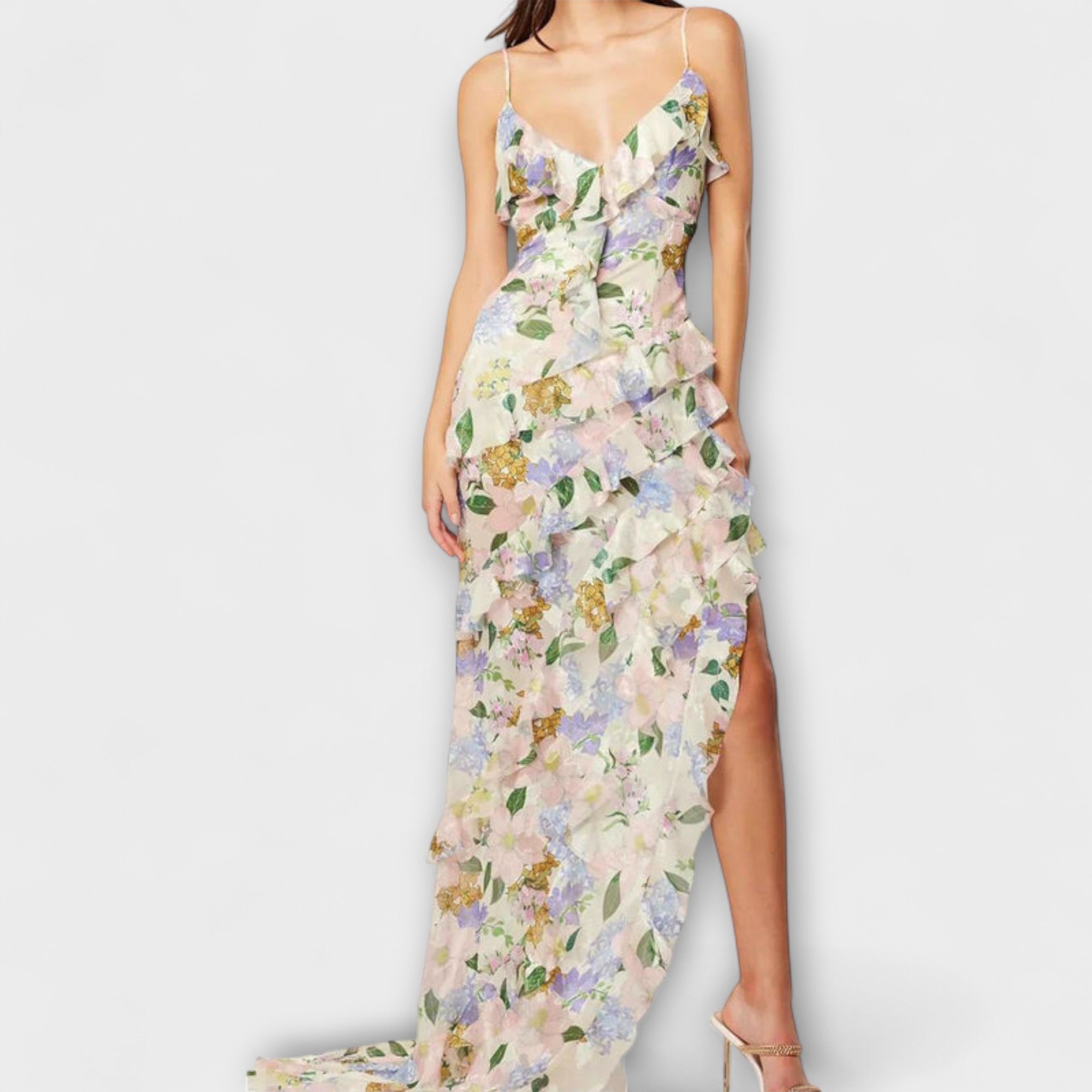 Indie - Volangklänning med Strap Print