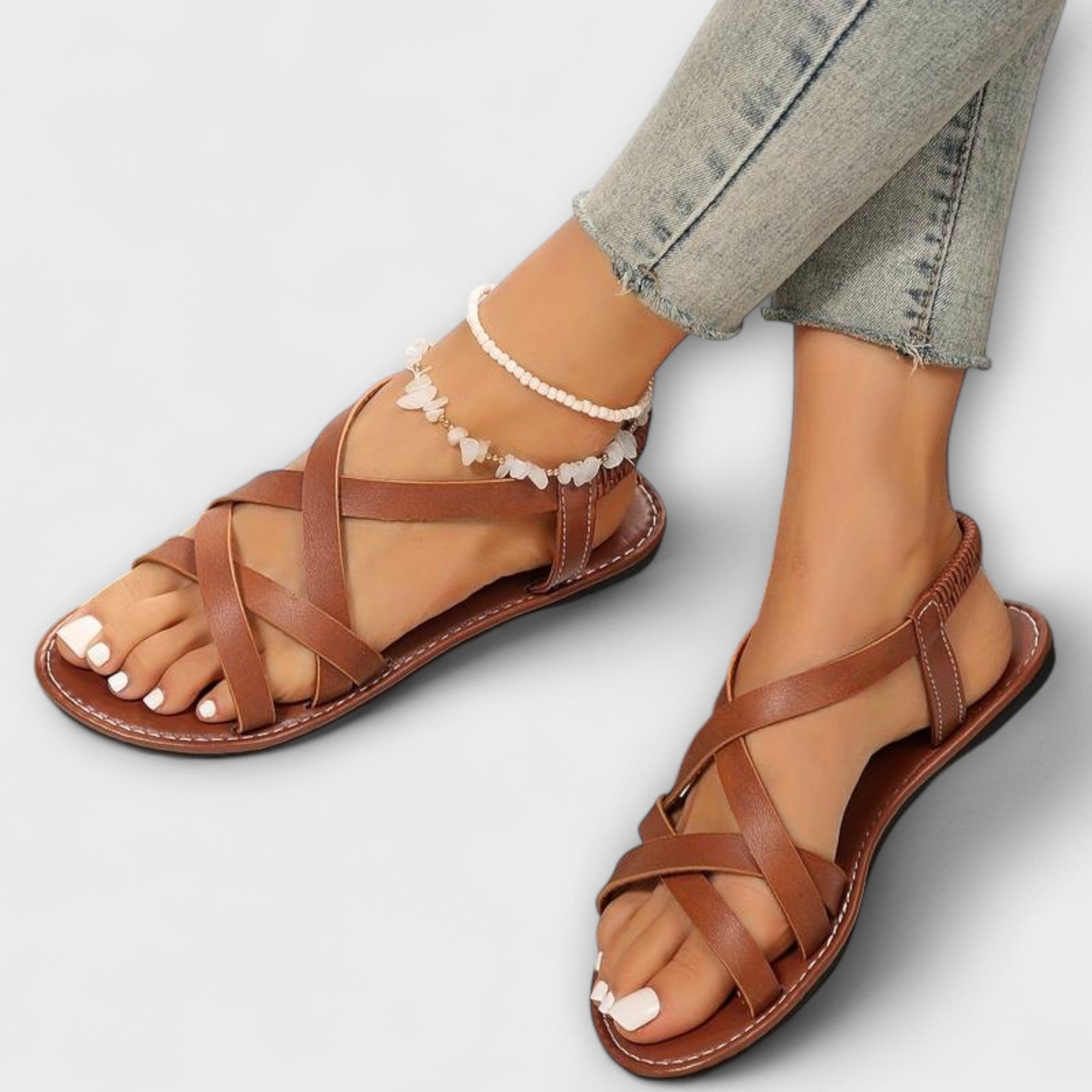 Deborah - Kvinno-sandaler med lätt korsrem