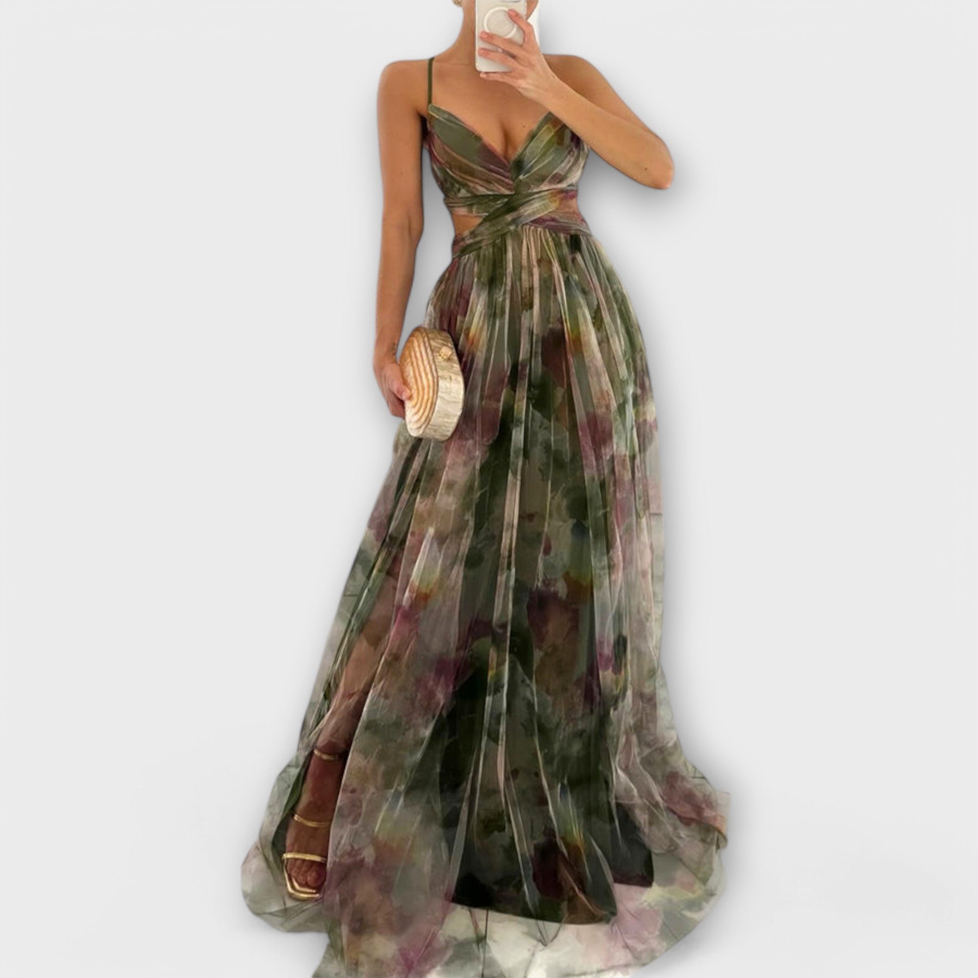Annai Mesh Maxi Klänning - Elegant och Figurformande