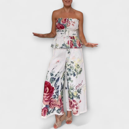 Indigo - Sommarblommönster Set