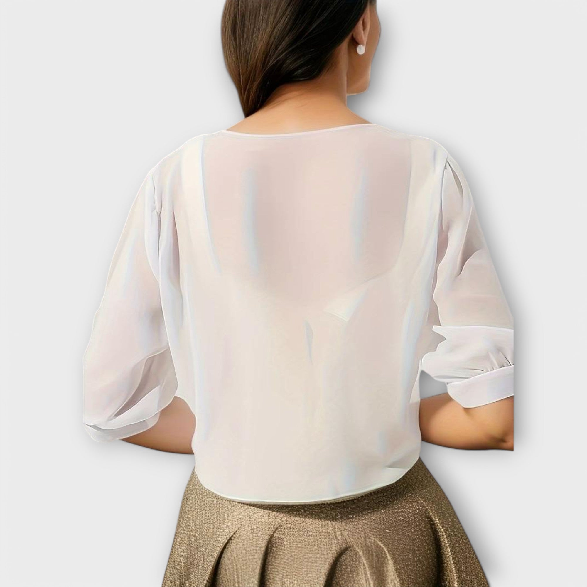 Olivia - Blus med Öppen Framsida