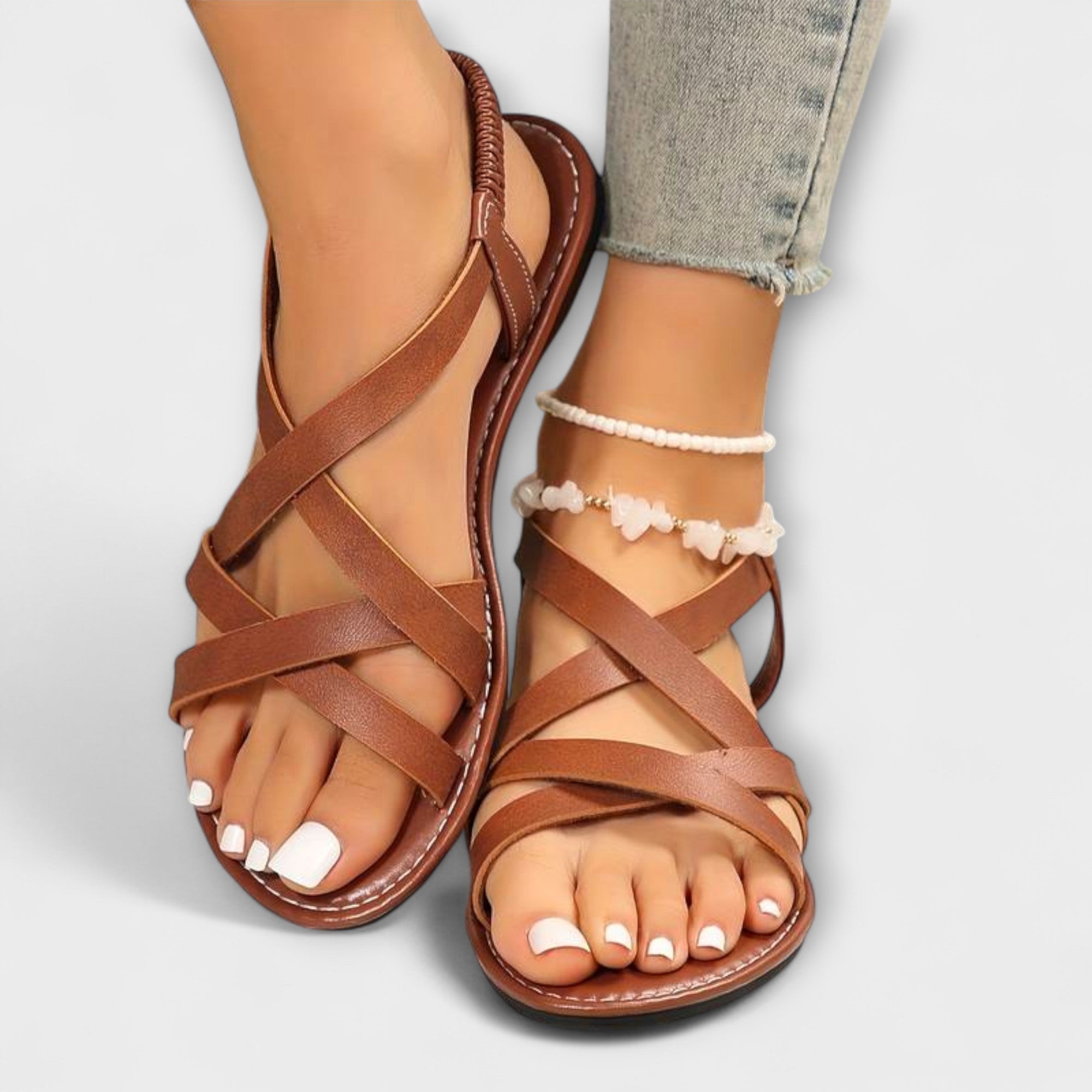 Deborah - Kvinno-sandaler med lätt korsrem