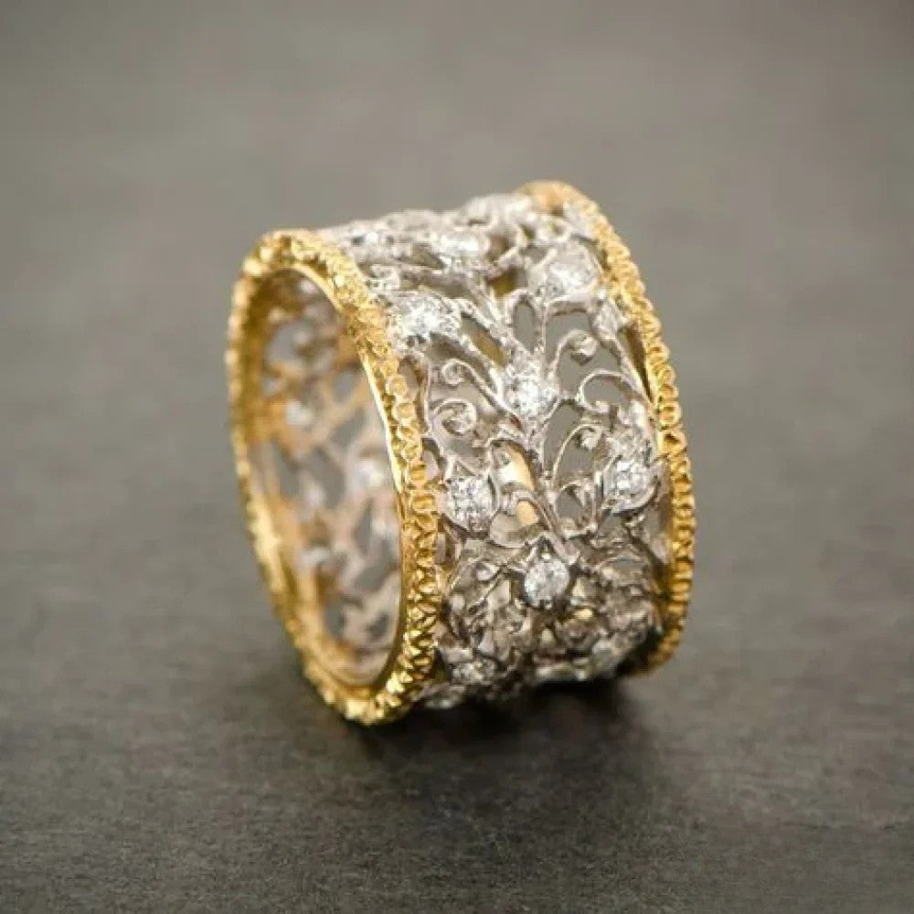 Retro Zirkonia Murgröna Ring