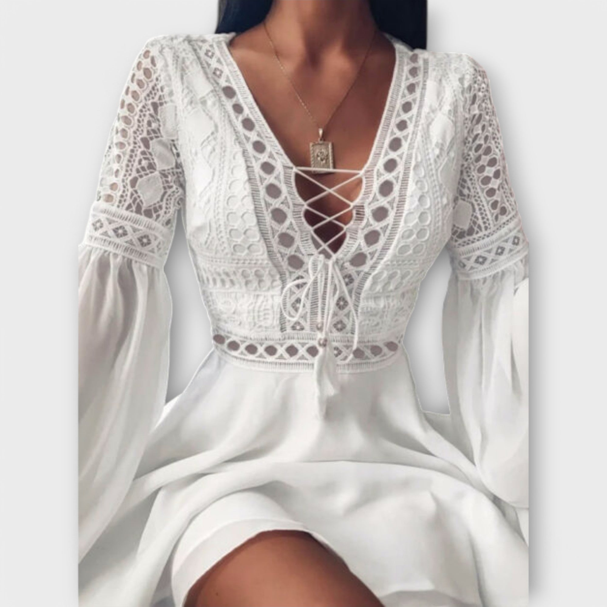Skadi - Kort Boho Klänning