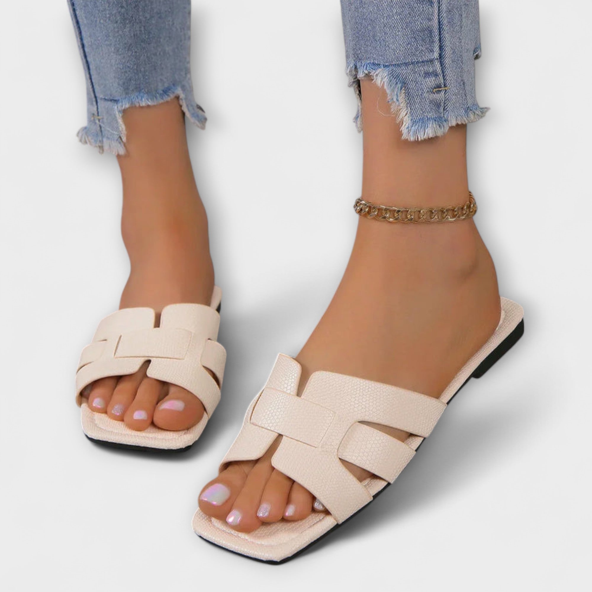 Diva - Platta Sandaler för Kvinnor