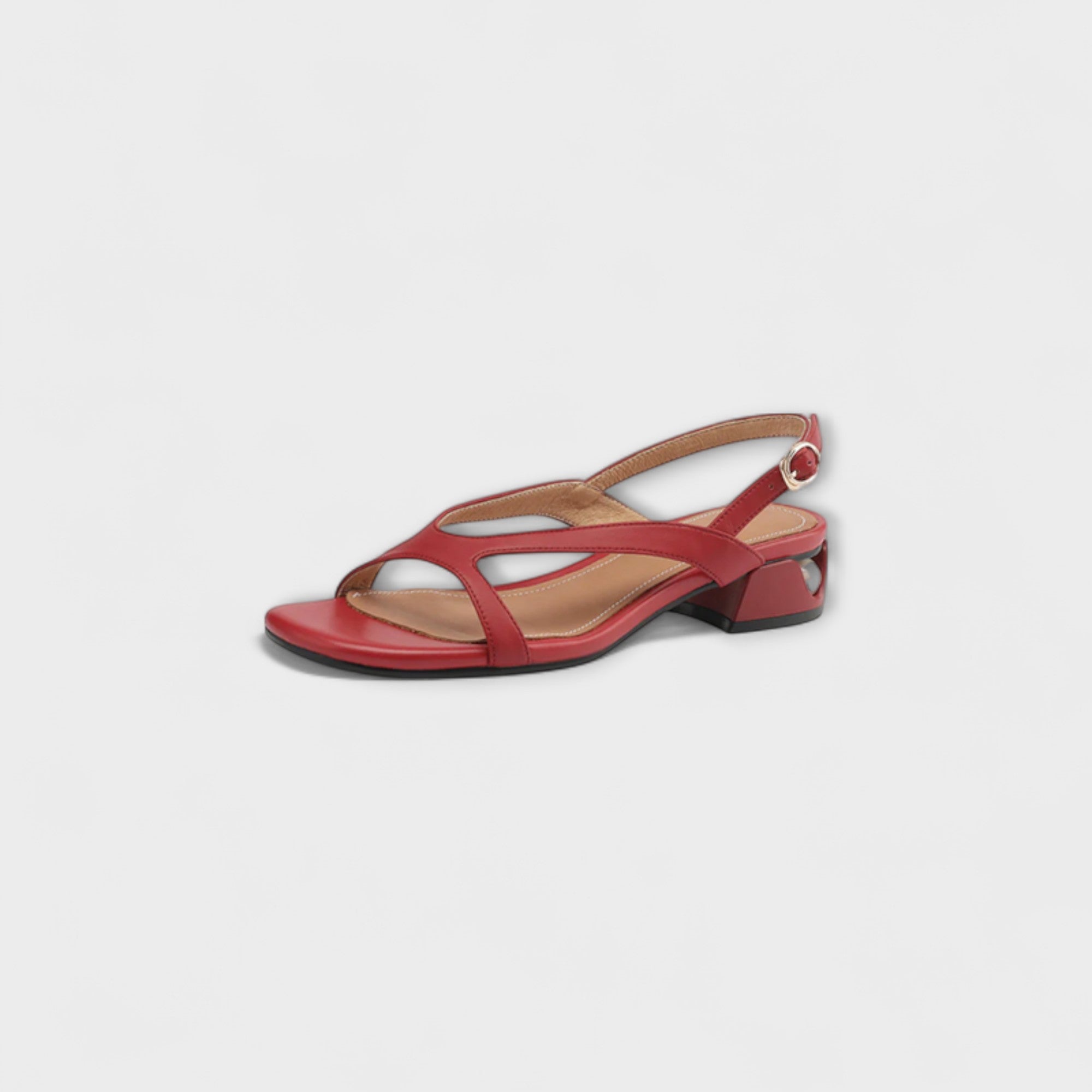 Evelyn - Eleganta Platta Sandaler Minna med Finslipad Finish