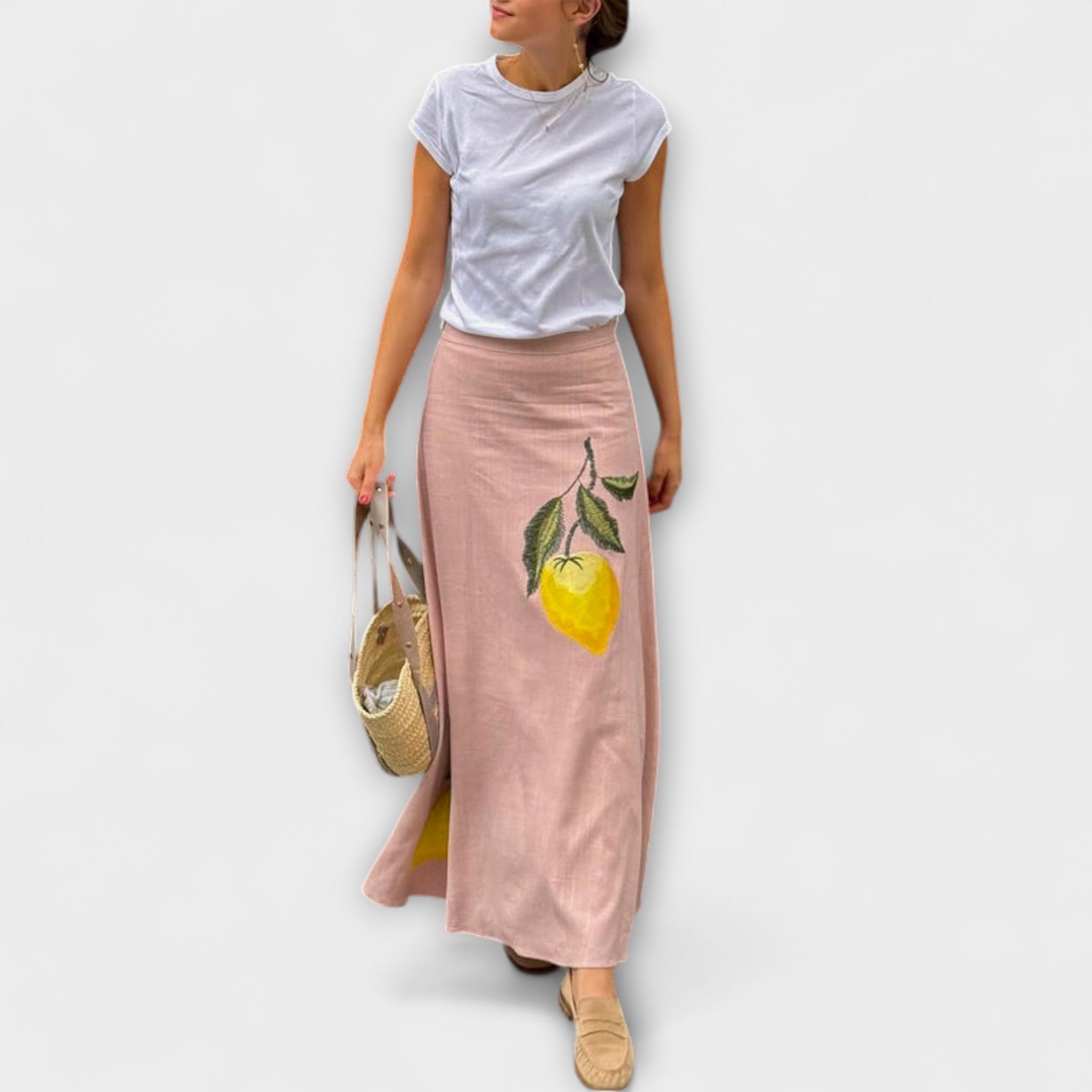 Cosima - Amalfi Print Midi Kjol