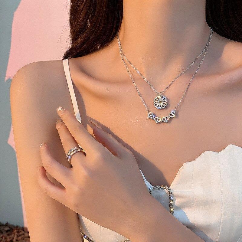 Fyra-bladig Klöver Halsband