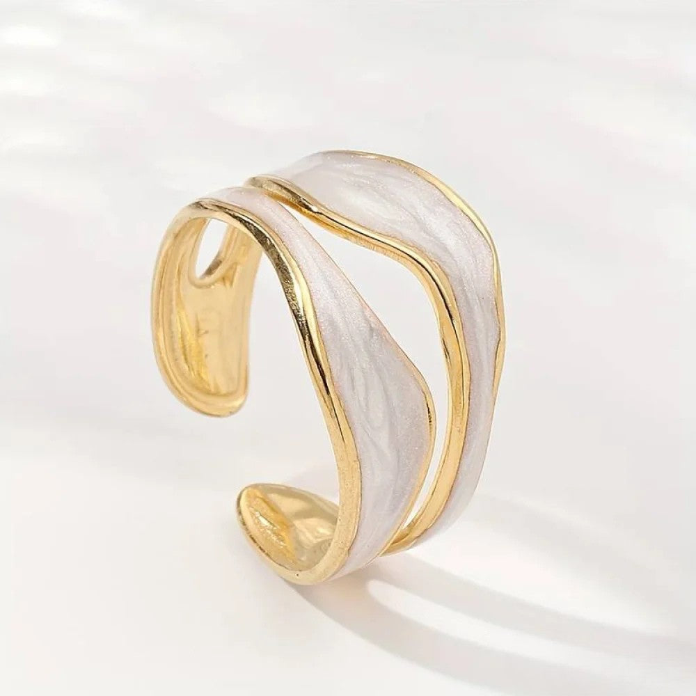 Antik Vit Guld Ring