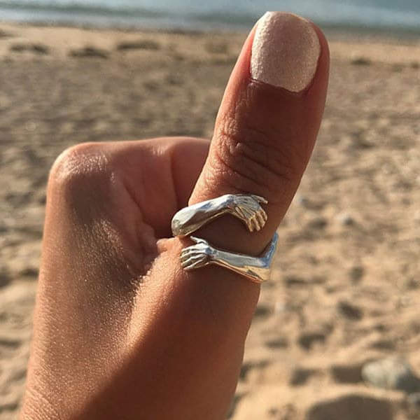 Silver Omfamning Ring