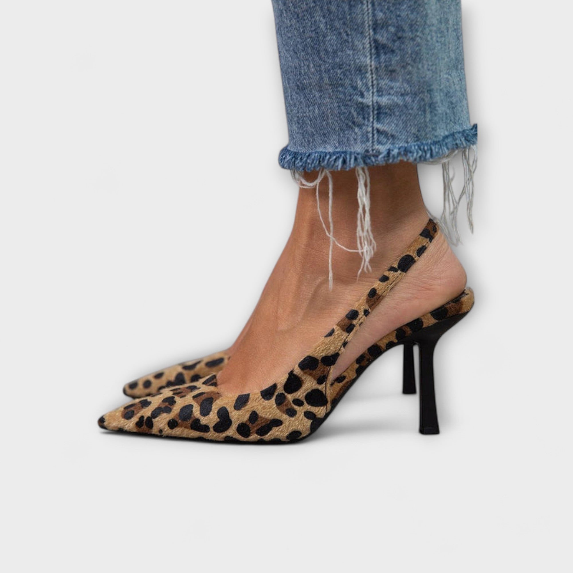 Liorina – Slingback med Leopardslook