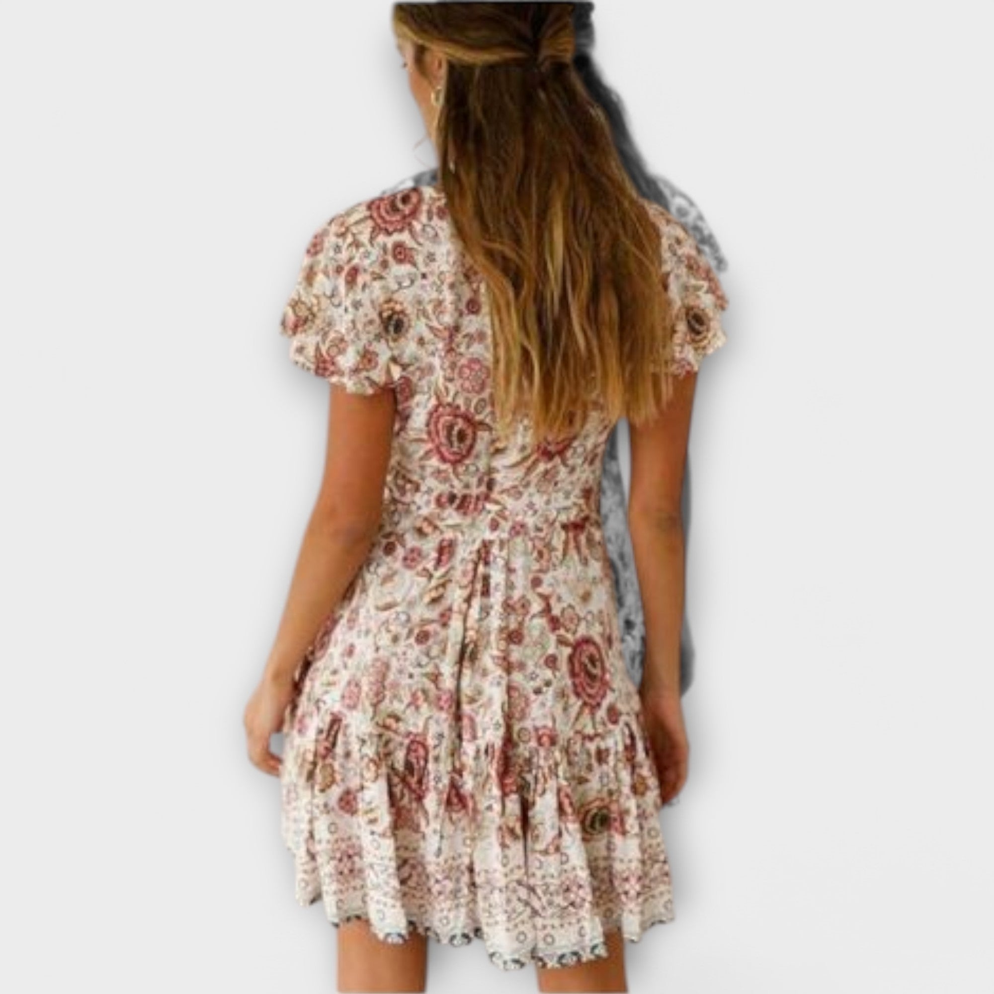 Amina - Kort Boho Klänning