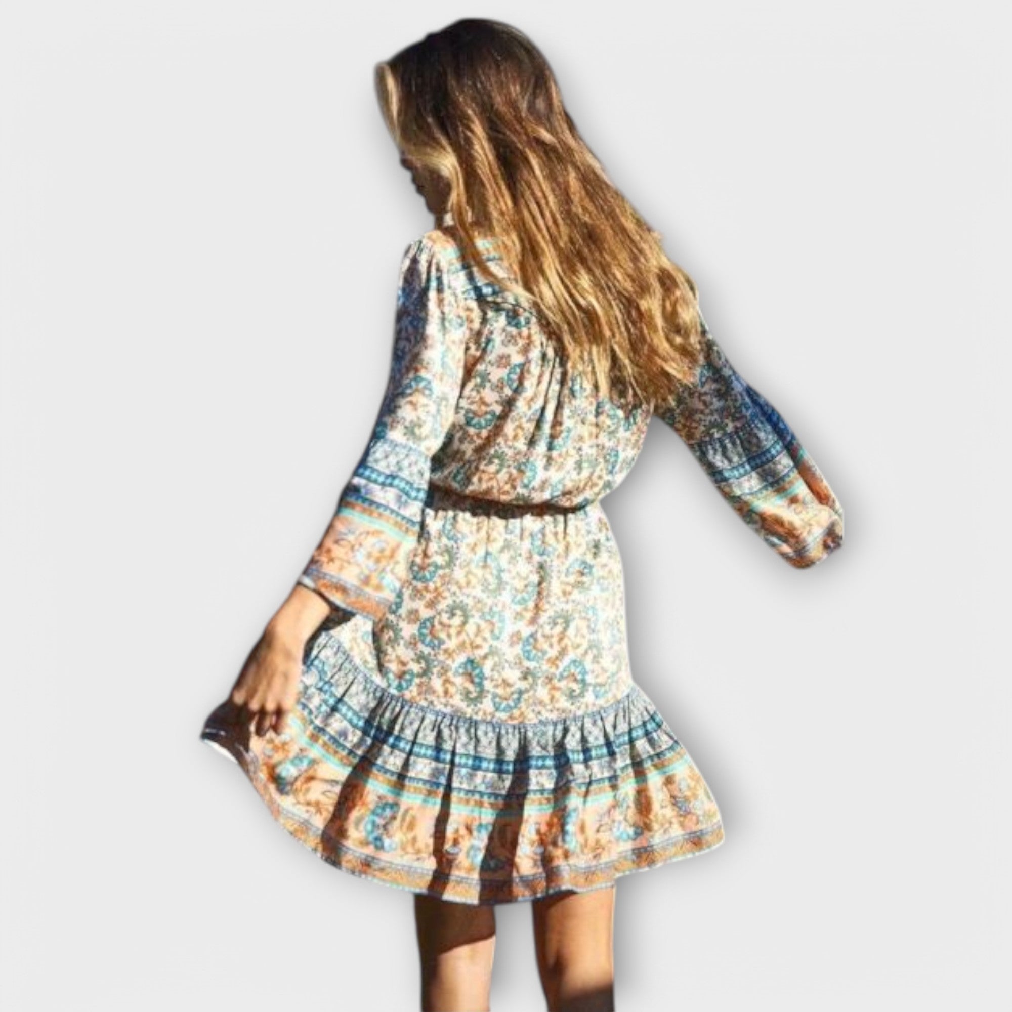 Keitha - Kort Boho Klänning