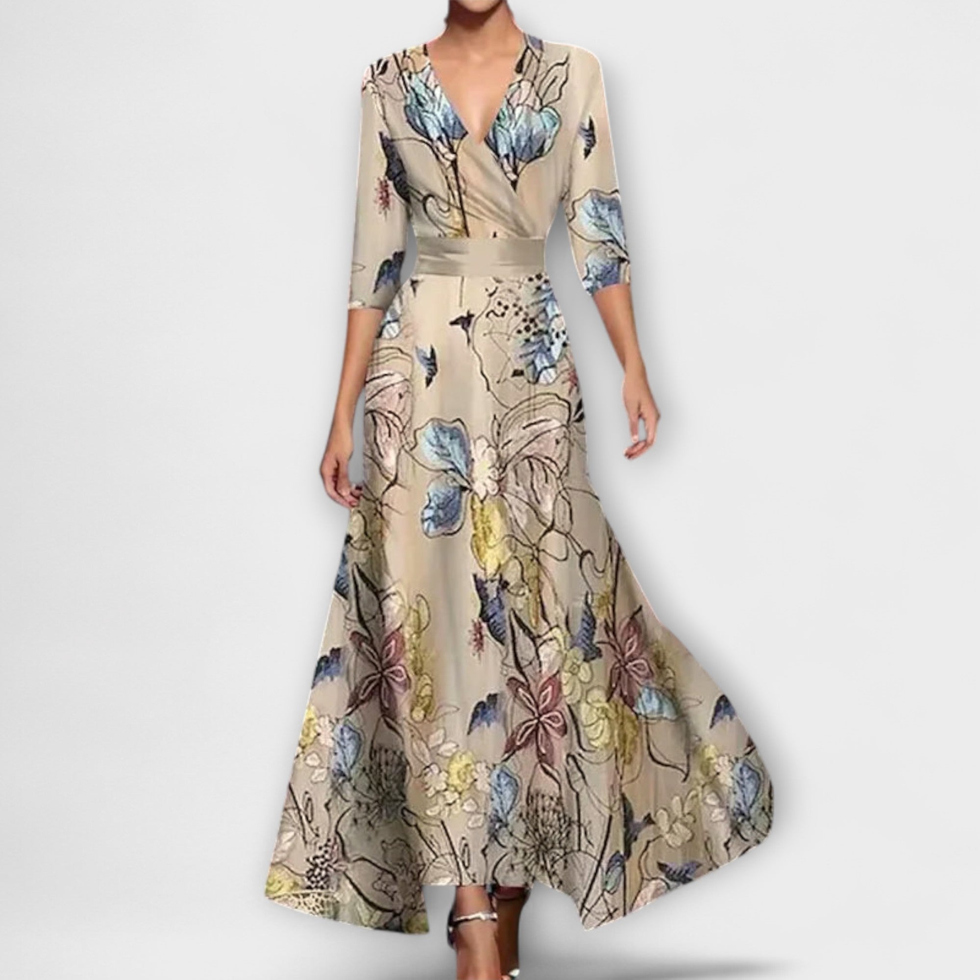 Alma - Elegant ärmdesign klänning för kvinnor