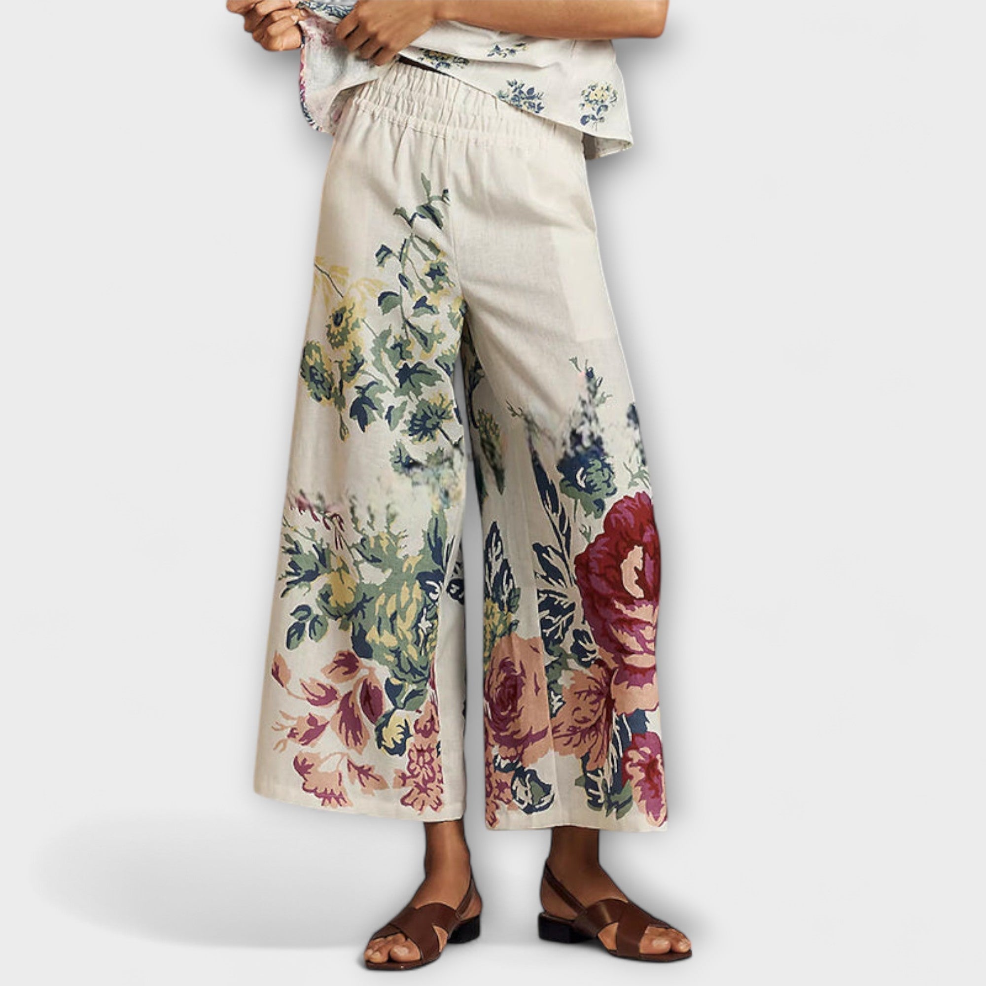 Indigo - Sommarblommönster Set