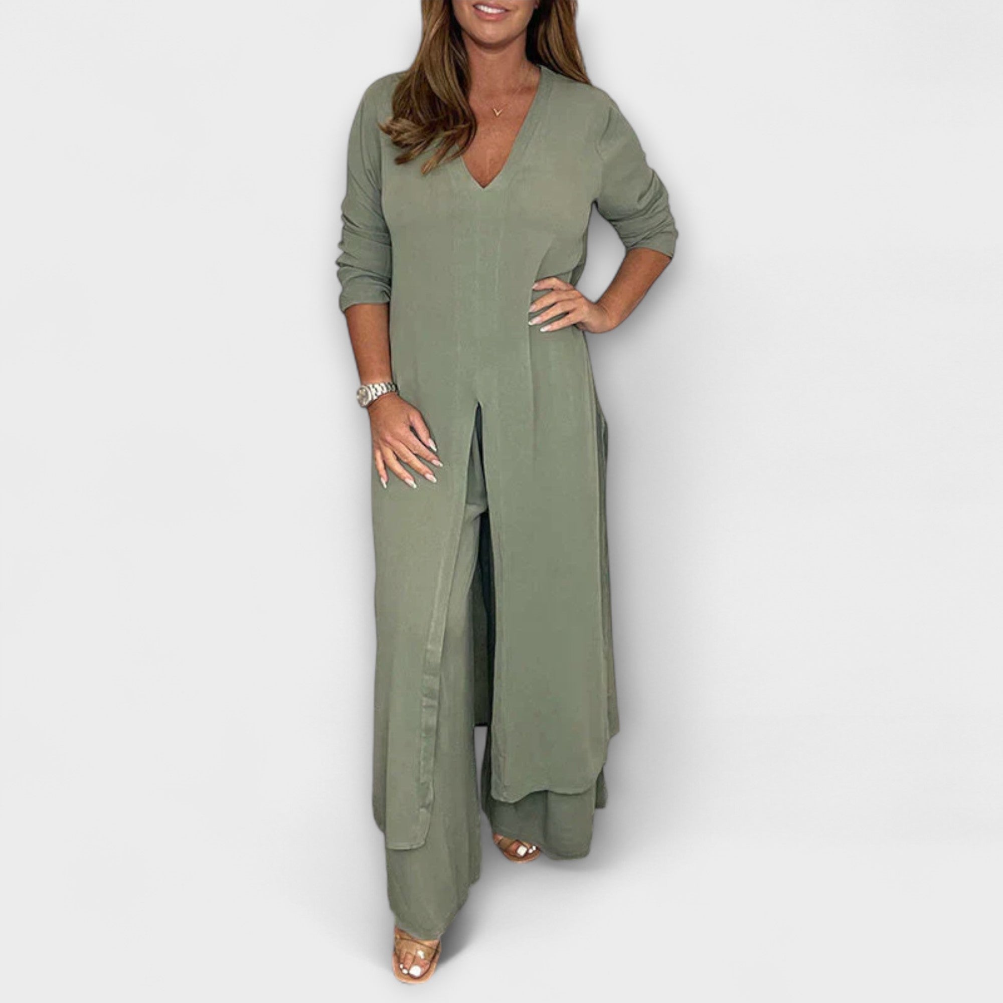 2-delat stiligt kvinnligt co-ord set